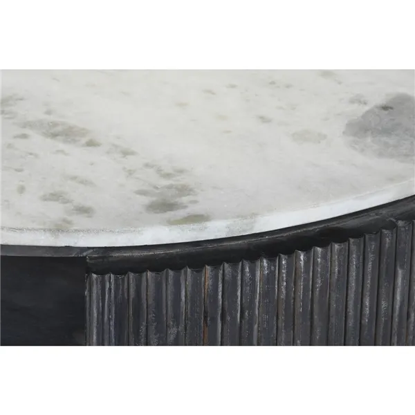 Centre Table DKD Home Decor Marble Mango wood (90 x 90 x 42 cm)