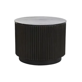 Centre Table DKD Home Decor Black 61 x 61 x 47,5 cm Metal Marble