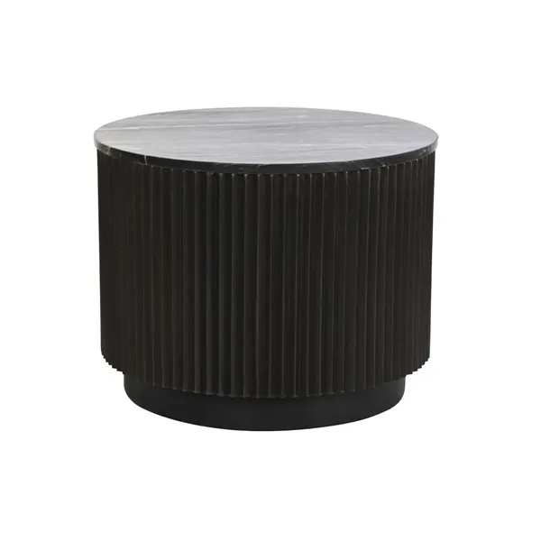 Centre Table DKD Home Decor Black 61 x 61 x 47,5 cm Metal Marble
