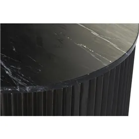 Centre Table DKD Home Decor Black 61 x 61 x 47,5 cm Metal Marble