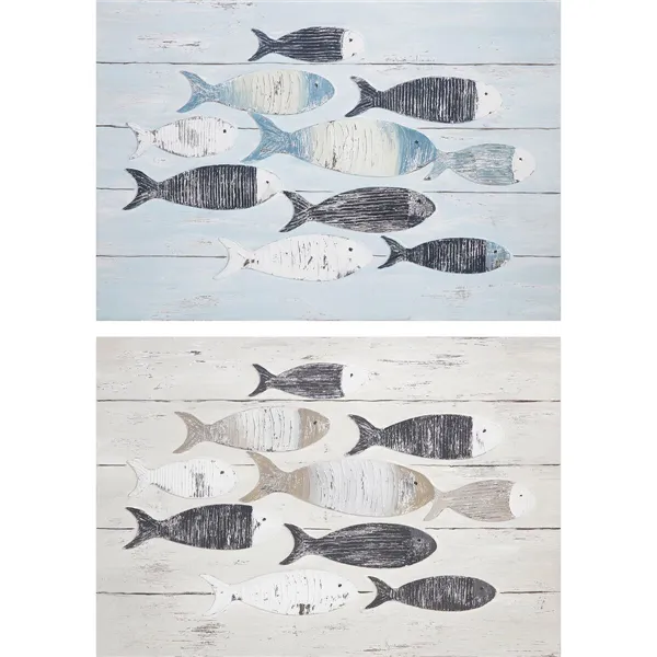 Canvas DKD Home Decor Spirals Mediterranean (90 x 2 x 60 cm) (2 Units)
