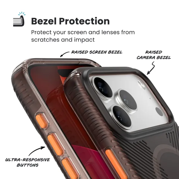 Speck Presidio Lux Grip MagSafe - iPhone 17 Pro Max Case (Luxury Shade Matte / Orange)