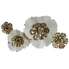 Wall Decoration DKD Home Decor 93 x 8,3 x 54 cm Golden White Flowers
