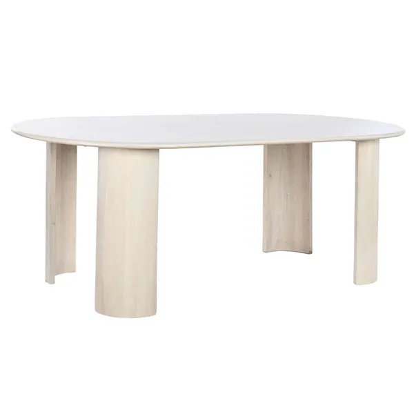 Dining Table DKD Home Decor White Mango wood 200 x 100 x 76 cm