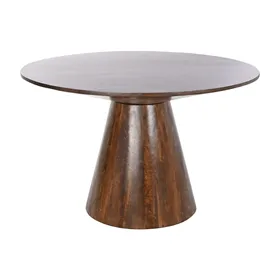 Dining Table DKD Home Decor Dark brown Mango wood 120 x 120 x 76 cm