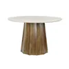 Dining Table DKD Home Decor Brown Black Beige Marble Mango wood 120 x 120 x 78 cm 120 x 120 x 76 cm