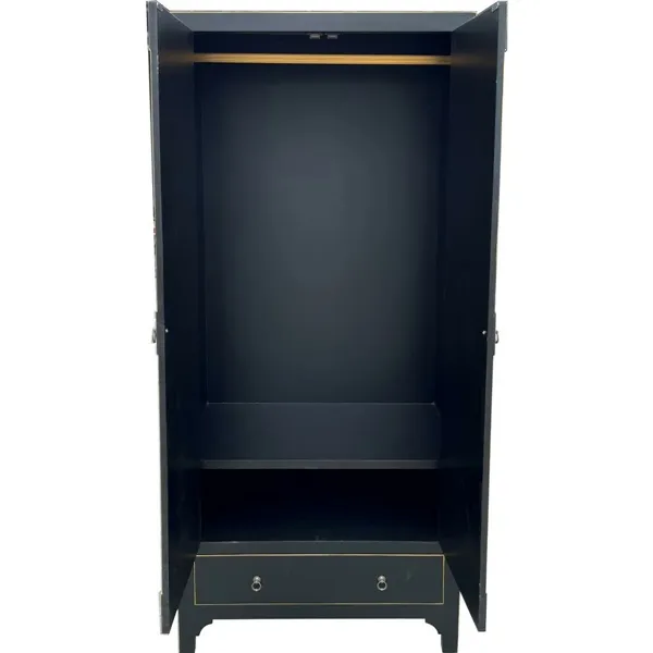 Cupboard DKD Home Decor 85,5 x 50,5 x 186,2 cm Fir Black MDF Wood