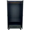 Cupboard DKD Home Decor 85,5 x 50,5 x 186,2 cm Fir Black MDF Wood