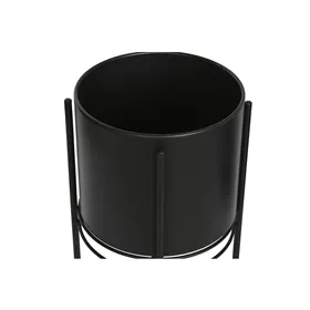 Set of Planters DKD Home Decor Black Metal 30 x 30 x 70 cm