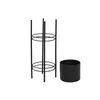 Set of Planters DKD Home Decor Black Metal 30 x 30 x 70 cm