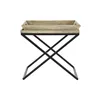 Side table DKD Home Decor Black Natural Metal Mango wood 55 x 45 x 53 cm