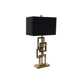 Desk lamp DKD Home Decor Black Golden Metal 60 W 240 V 38 x 23 x 78 cm