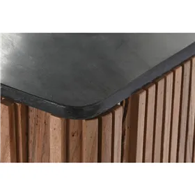 TV furniture DKD Home Decor Brown Black Natural Marble Acacia 145 x 45 x 60 cm