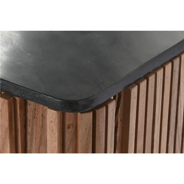 TV furniture DKD Home Decor Brown Black Natural Marble Acacia 145 x 45 x 60 cm