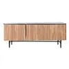 TV furniture DKD Home Decor Brown Black Natural Marble Acacia 145 x 45 x 60 cm
