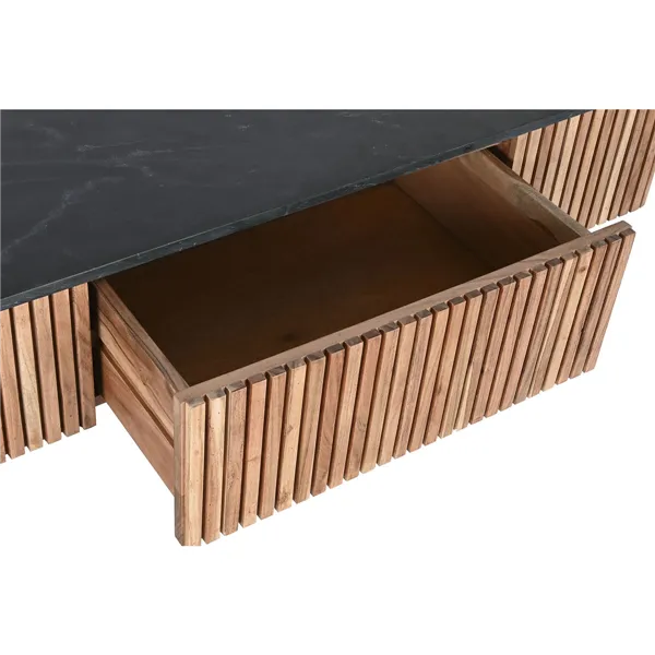 Centre Table DKD Home Decor Marble Acacia 115 x 65 x 45 cm