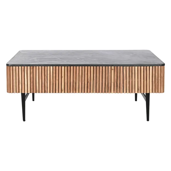 Centre Table DKD Home Decor Marble Acacia 115 x 65 x 45 cm