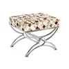 Bench DKD Home Decor Brown Beige Silver Camel Steel 53 x 40 x 43 cm