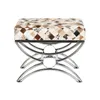 Bench DKD Home Decor Brown Beige Silver Camel Steel 53 x 40 x 43 cm