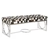 Bench DKD Home Decor Cream Silver Dark brown Steel 122 x 41 x 44 cm