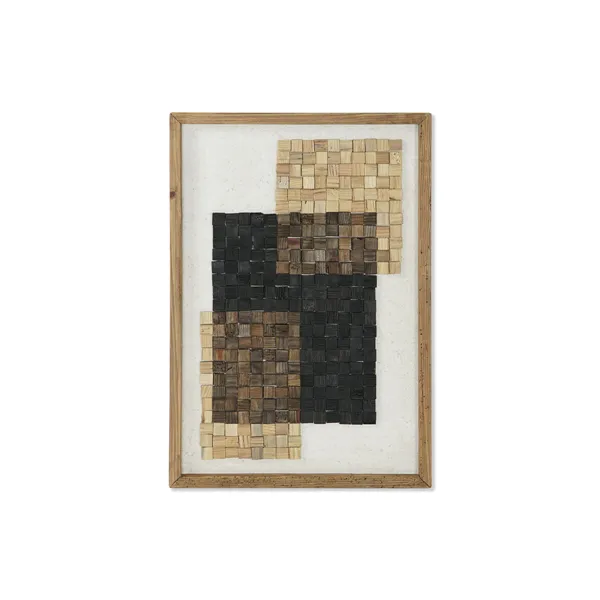 Painting DKD Home Decor Crystal Recycled Wood 42 x 4 x 62 cm