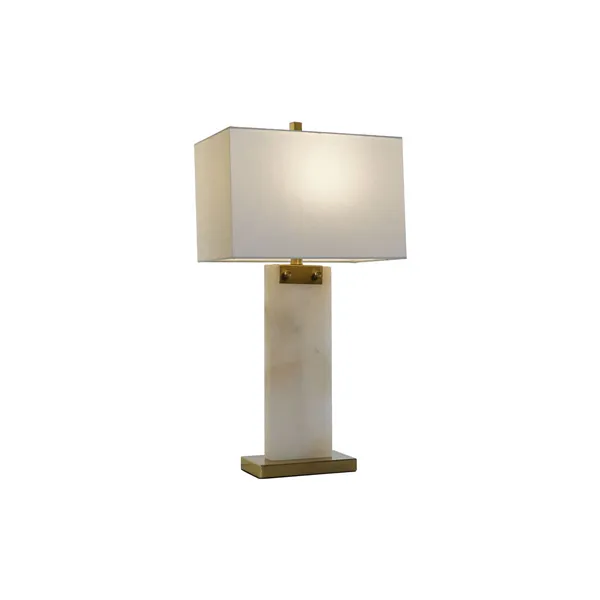 Desk lamp DKD Home Decor White Golden Metal Marble 50 W 220 V 38 x 25 x 76 cm