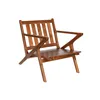 Armchair DKD Home Decor White Brown Dark brown Polyester Teak 64 x 76 x 77 cm