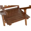 Armchair DKD Home Decor White Brown Dark brown Polyester Teak 64 x 76 x 77 cm