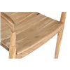 Chair DKD Home Decor Brown Light brown Leather Teak 56 x 51 x 78 cm