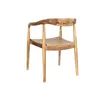 Chair DKD Home Decor Brown Light brown Leather Teak 56 x 51 x 78 cm