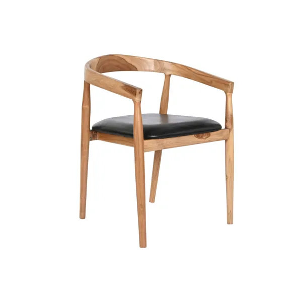 Chair DKD Home Decor Black Natural 58 x 60 x 75 cm