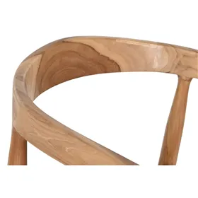 Chair DKD Home Decor Black Natural 58 x 60 x 75 cm