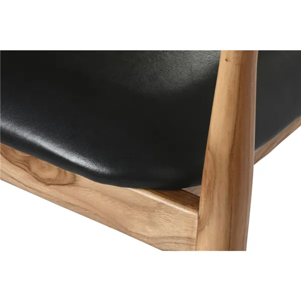 Chair DKD Home Decor Black Natural 58 x 60 x 75 cm