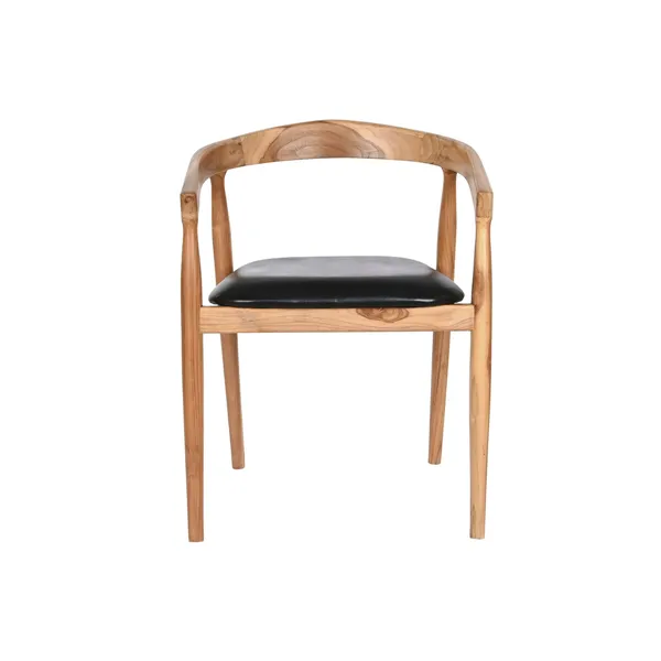 Chair DKD Home Decor Black Natural 58 x 60 x 75 cm
