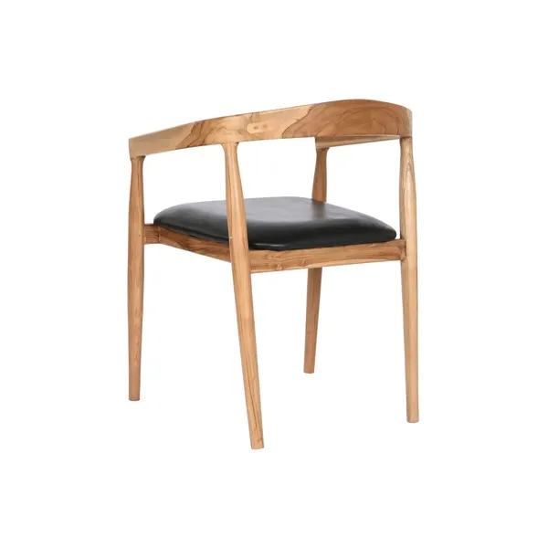 Chair DKD Home Decor Black Natural 58 x 60 x 75 cm