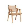 Chair with Armrests DKD Home Decor Beige Natural 55 x 60 x 85 cm