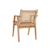 Chair with Armrests DKD Home Decor Beige Natural 55 x 60 x 85 cm