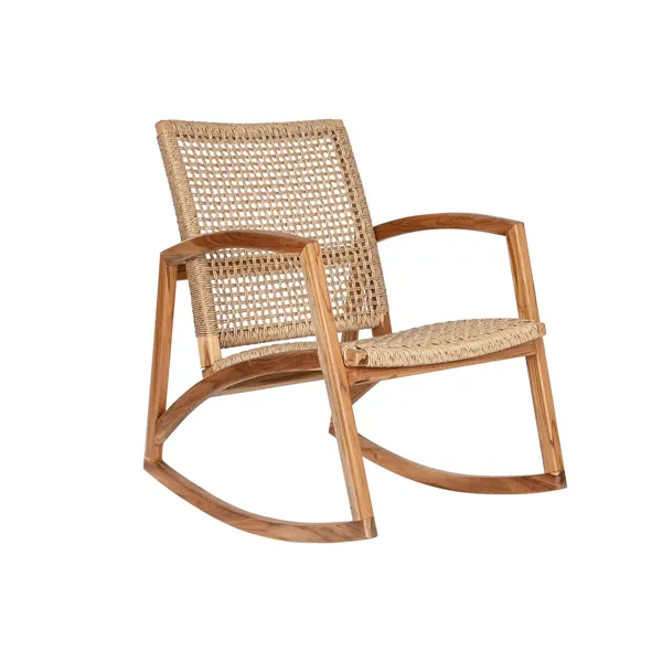 Rocking Chair DKD Home Decor Natural Teak 62 x 84 x 85 cm