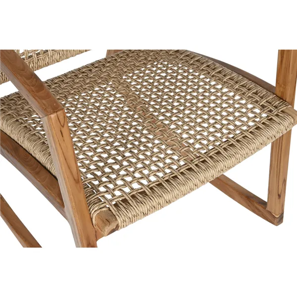 Rocking Chair DKD Home Decor Natural Teak 62 x 84 x 85 cm