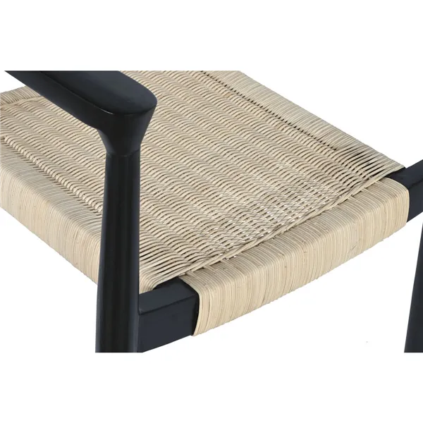 Chair DKD Home Decor White Black 59 x 55 x 78 cm