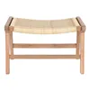 Bench DKD Home Decor White Brown Beige Teak 65 x 47 x 40 cm