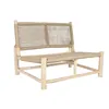 Garden sofa DKD Home Decor White Natural Teak 120 x 81 x 84 cm