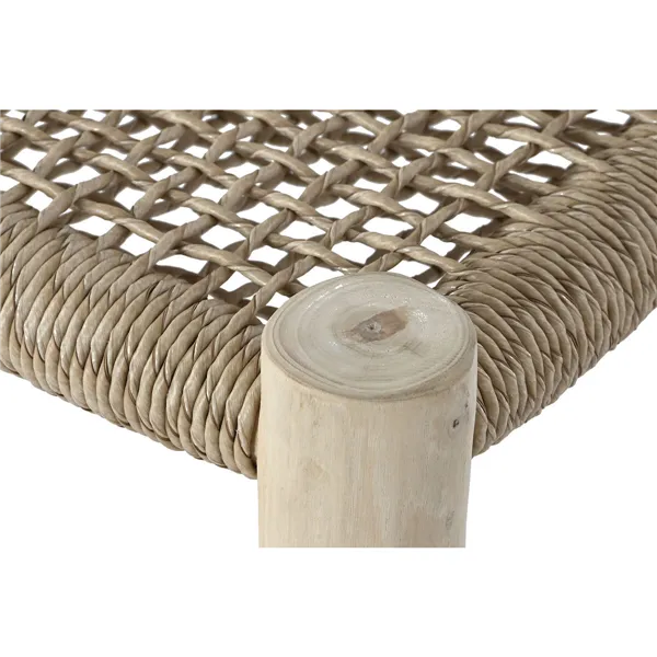 Garden sofa DKD Home Decor White Natural Teak 120 x 81 x 84 cm