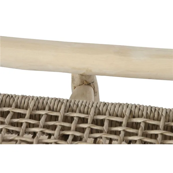 Garden sofa DKD Home Decor White Natural Teak 120 x 81 x 84 cm