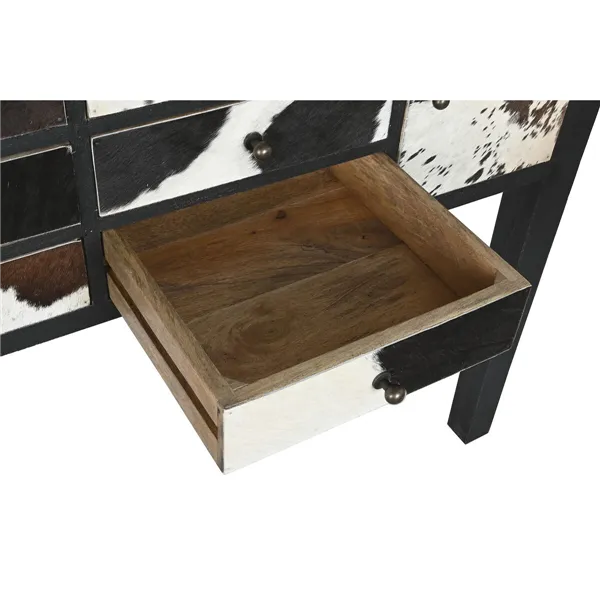 Console Home ESPRIT Leather Mango wood 135 x 40 x 94 cm