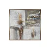 Canvas Home ESPRIT Grey Golden Abstract Modern 131 x 4 x 131 cm