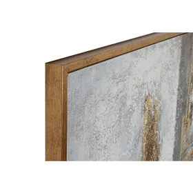 Canvas Home ESPRIT Grey Golden Abstract Modern 131 x 4 x 131 cm