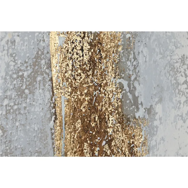 Canvas Home ESPRIT Grey Golden Abstract Modern 131 x 4 x 131 cm