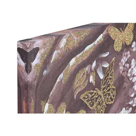 Canvas Home ESPRIT Canvas MDF Wood 70 x 3 x 100 cm