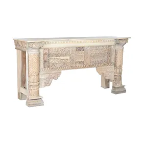 Side table Home ESPRIT White Mango wood 182 x 54 x 91 cm